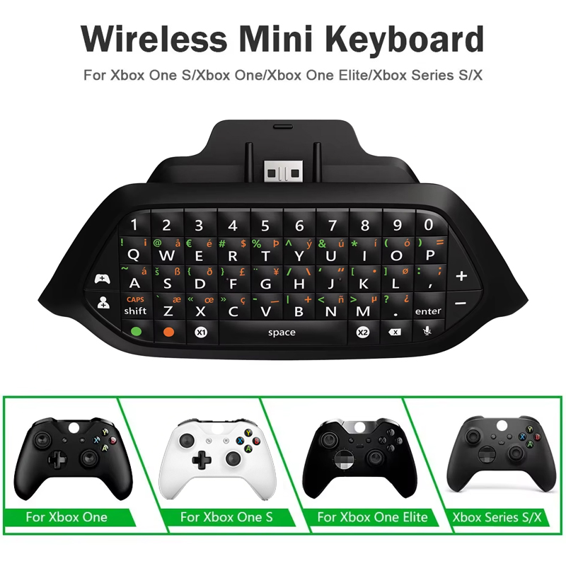 Gaming Chatpad Keyboard for Xbox ONE Series X|S Elite Wireless Controller With 3.5mm Audio Jack Backlit Plug and Play