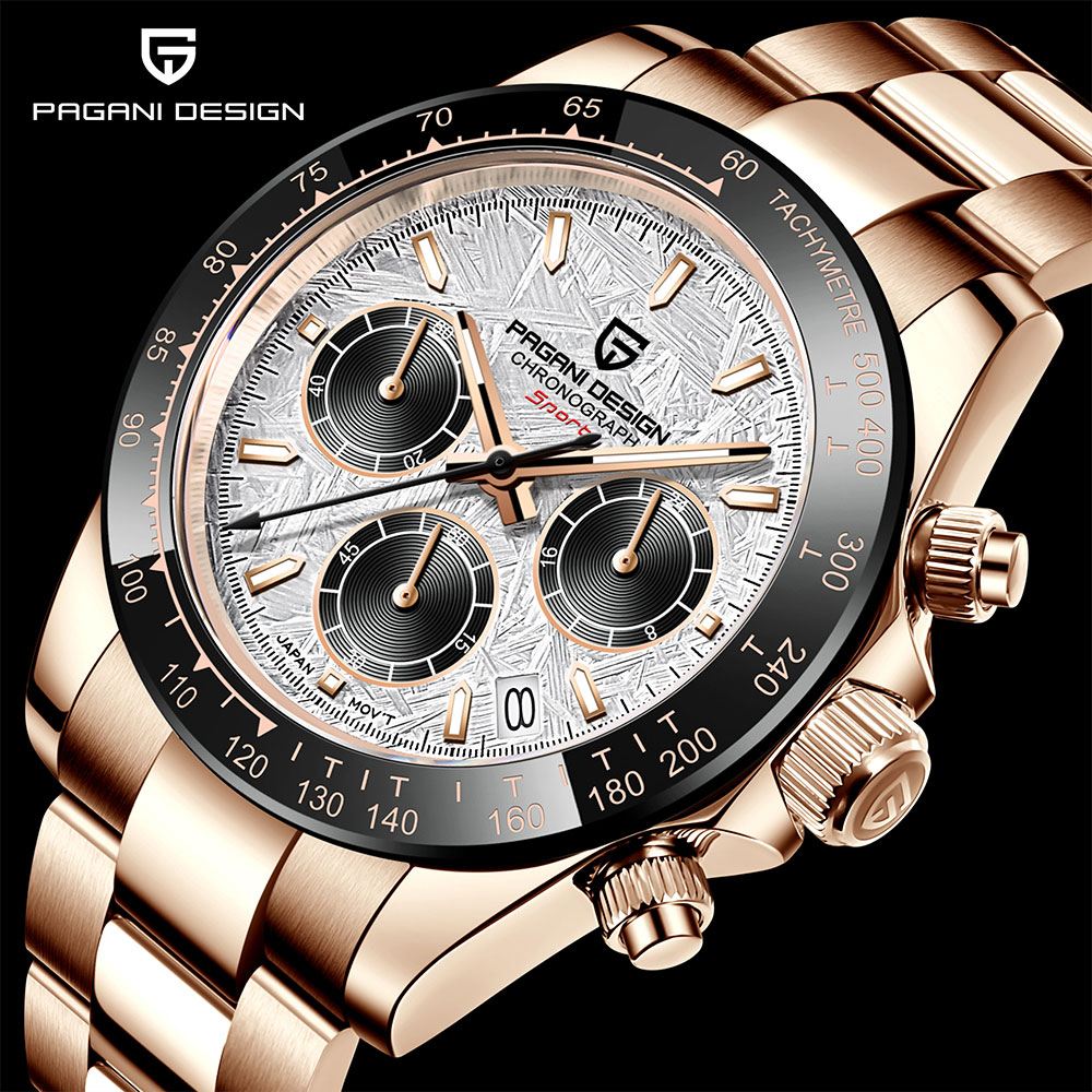 PAGANI DESIGN New Men Quartz Watch Business Wristwatch Chronograph 40MM Man Watches VK63 Waterproof Wristwatch Men PD-1644
