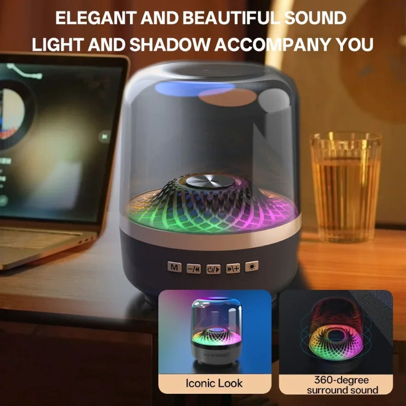 Portable Wireless Soundbar Bluetooth 5.3 Home Theater Speaker Subwoofer Hi-Fi Acoustic Breathing Lamp for Android IOS tweeter