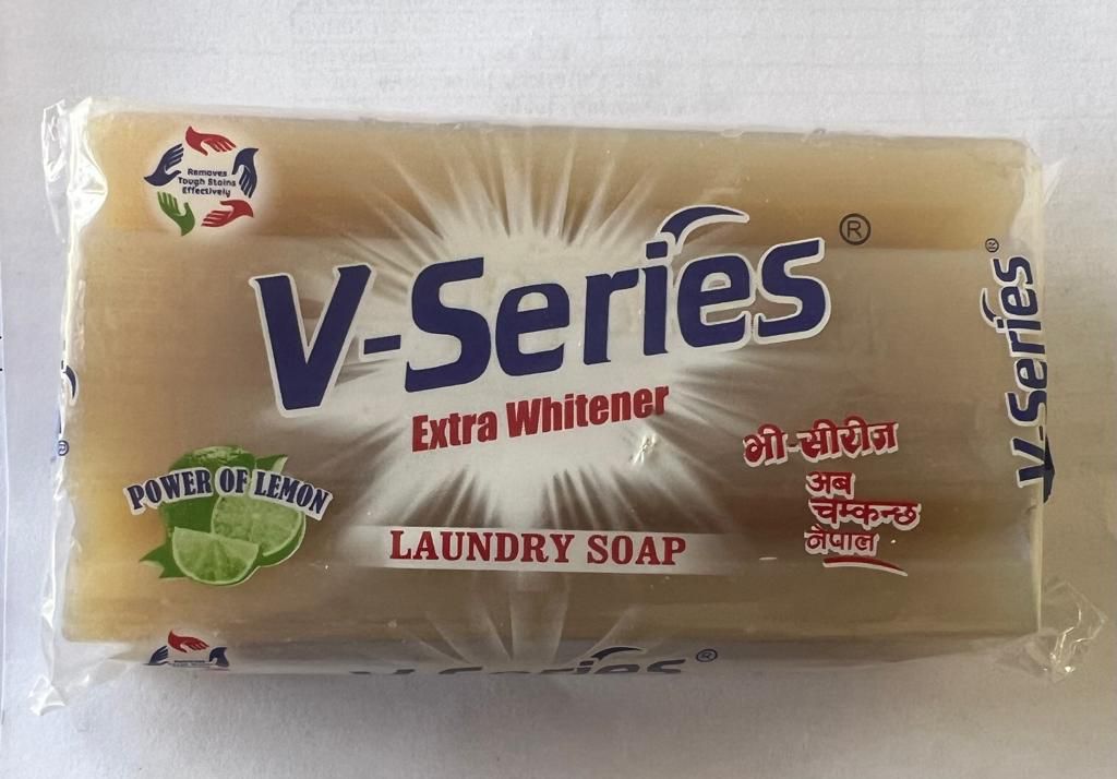 V Series Extra whitener Laundry Soap Transparent Pack of 24 pc soaps