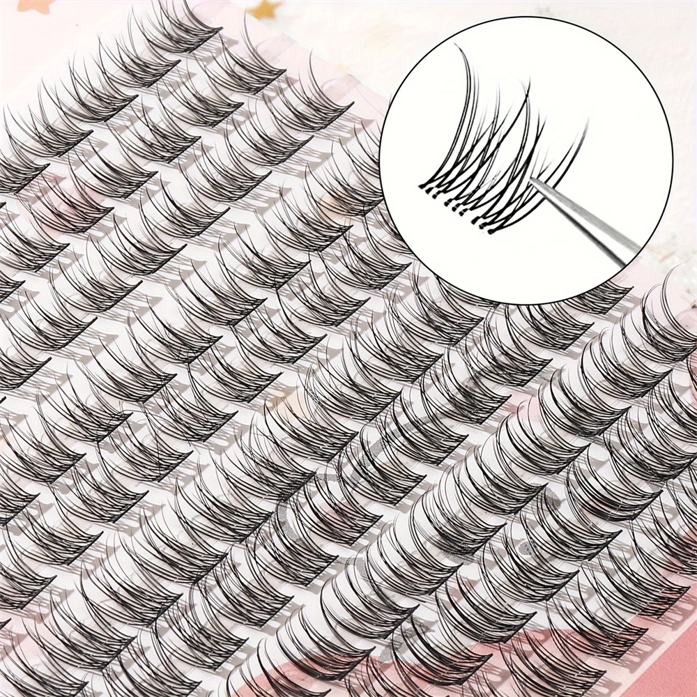 120pcs Eyelash 10 Rows 11-12mm , Ultra Thin, Natural to Dramatic Styling，Reusable Cluster Extension, Suitable for Beginners