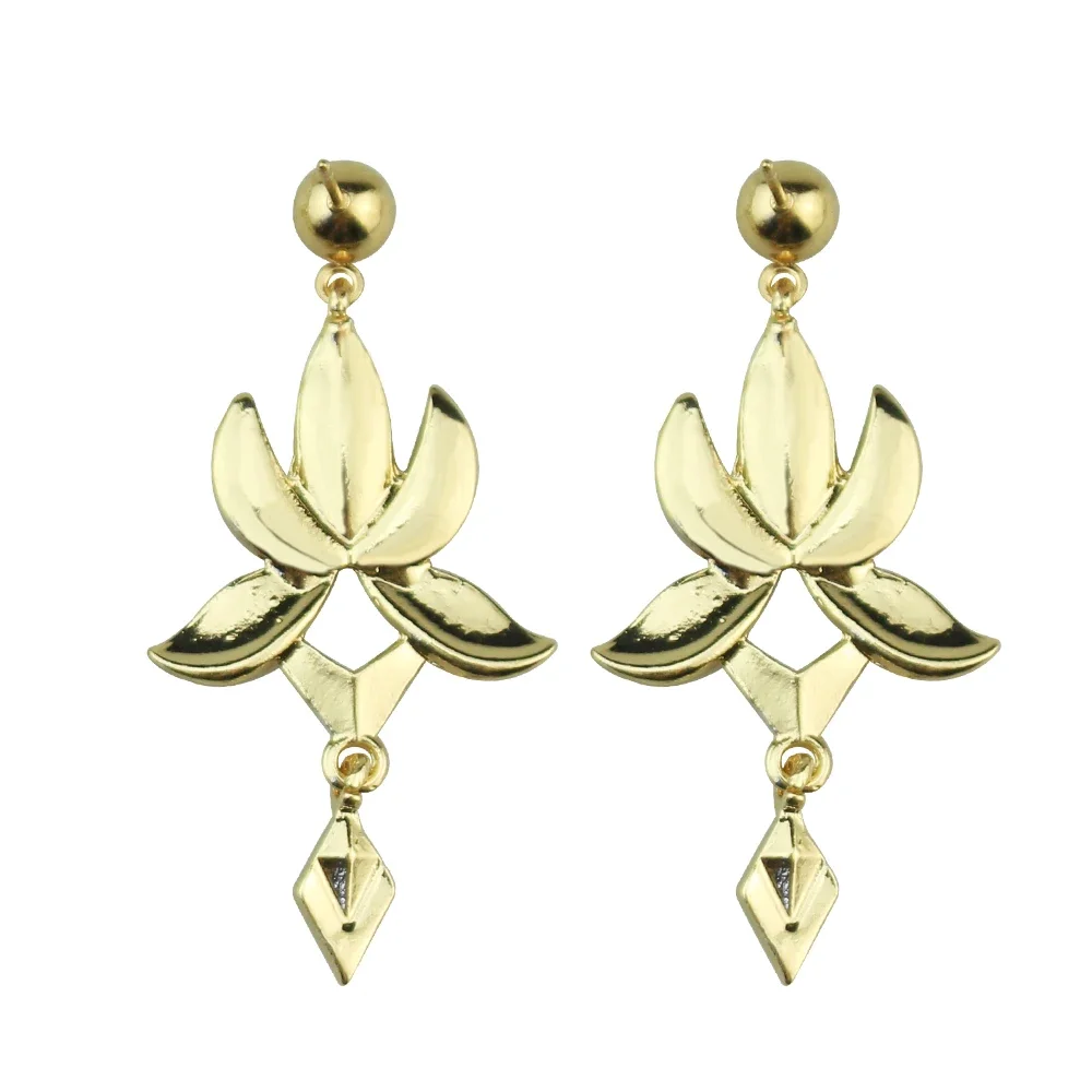Game Honkai Star Rail Dan Heng Cosplay Earrings Imbibitor Lunae Pendant Ear Studs Clips Jewelry Accessories