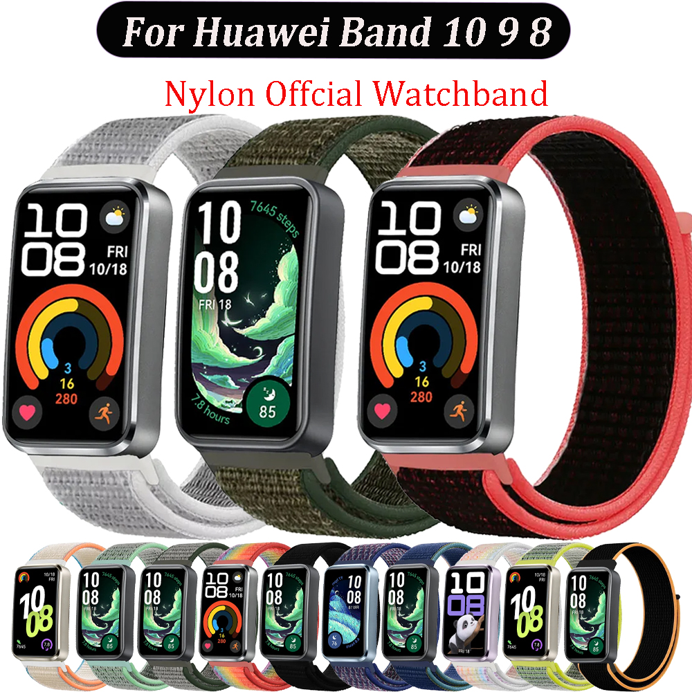 Nylon Solo Loop Strap For Huawei Band 10 9 8 Sport Comfortable Breathable Bracelet Wristband Replacement Belt Correa Accessories