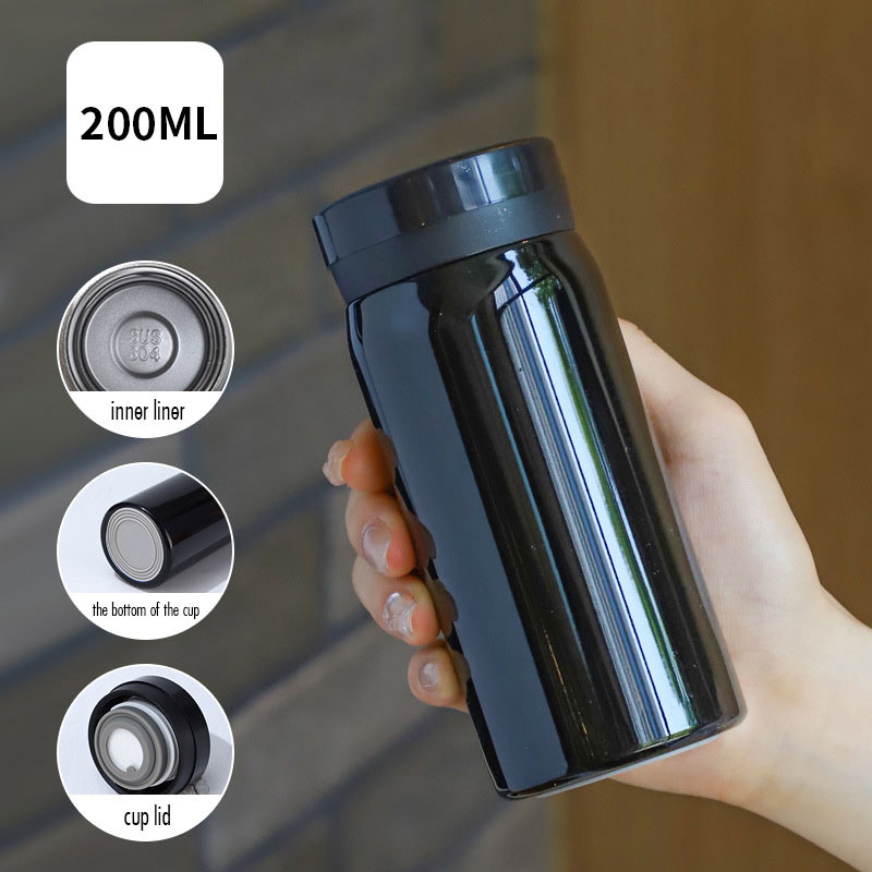 200ml Mini Thermos Cup Double Layer Vacuum Insulation 12 Hours Heat Preservation 304 Stainless Steel Cup Outdoor Portable Gifts