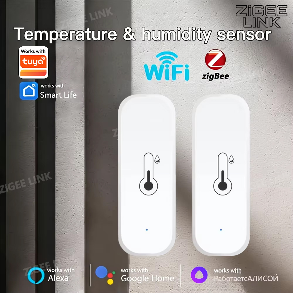 Tuya Smart WiFi Temperature And Humidity Sensor Smart Home Sensor APP Monitoring Work with Home SmartLife Alexa