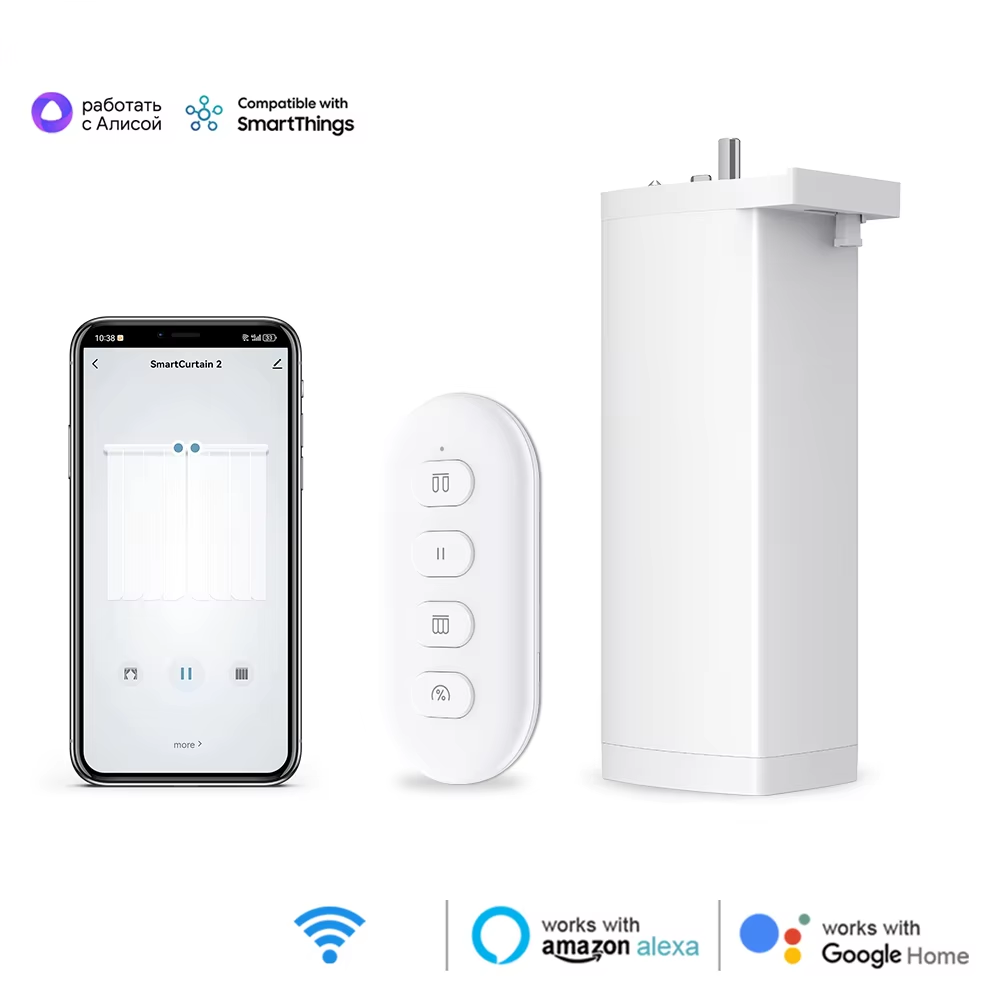 4th 15CM Mini Size Wifi/Zigbee Smart Electric Curtain Shutter Motor Remote Voice Control Work with Tuya Alexa SmartThings