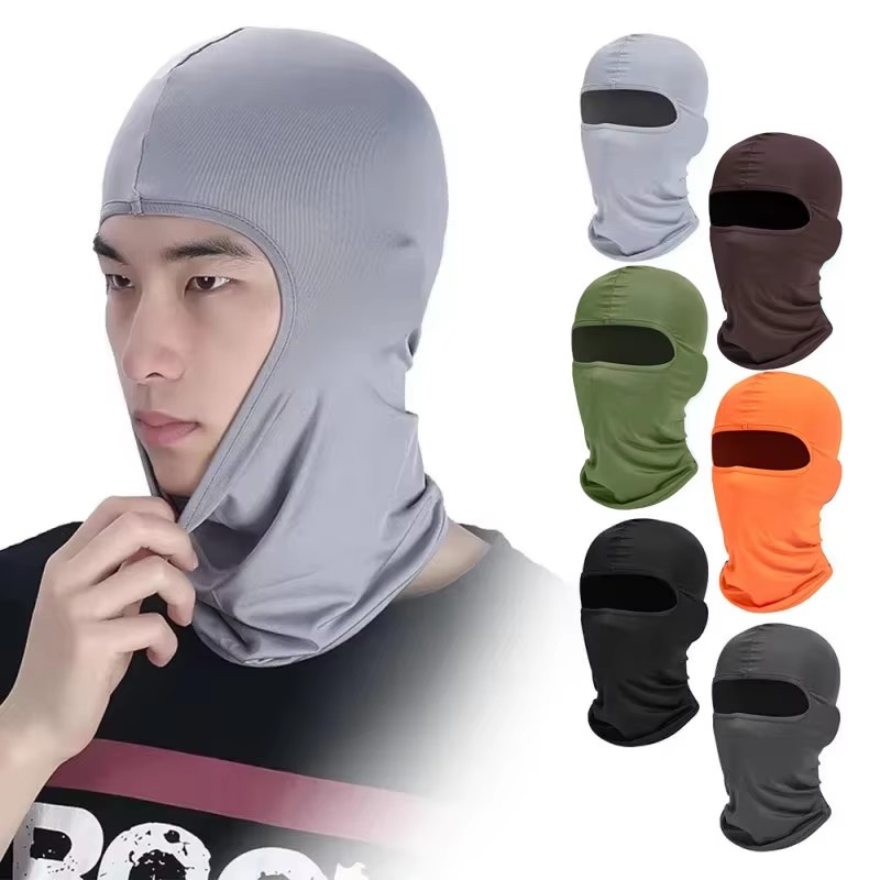 1/2pcs Cycling Balaclava UV Protection Mask Outdoor Windproof Sports Boy Scarf Girl Elastic Headscarf Helmet Liner Hat Hiking