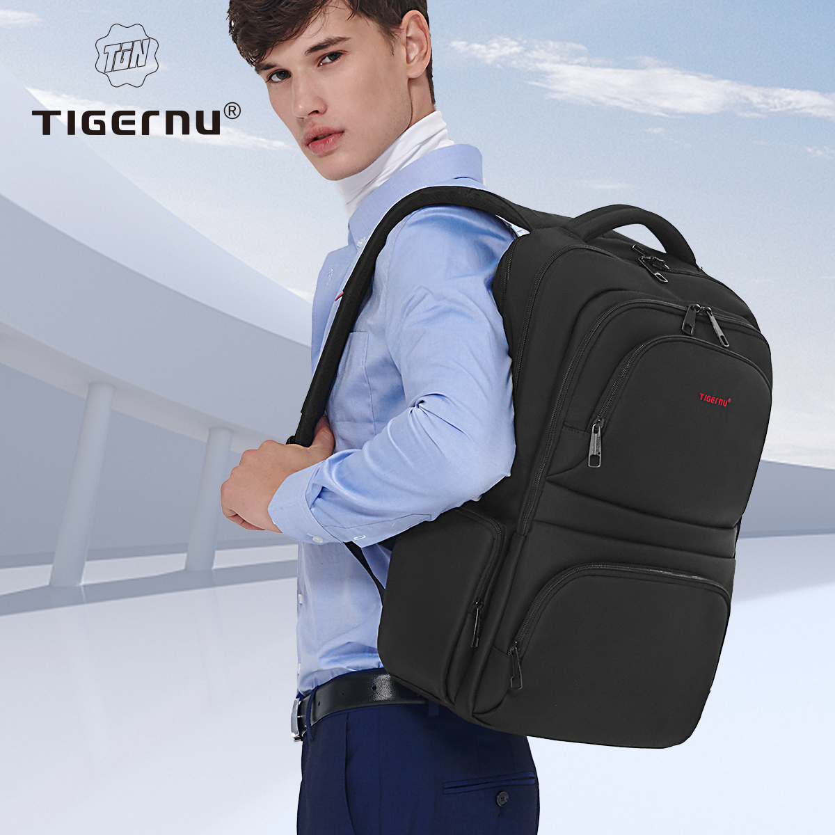 Tigernu Brand Nylon Waterproof Anti Theft 15.6' Laptop Women Backpack Casual Female Schoolbag Backpack High Quality For Teenager