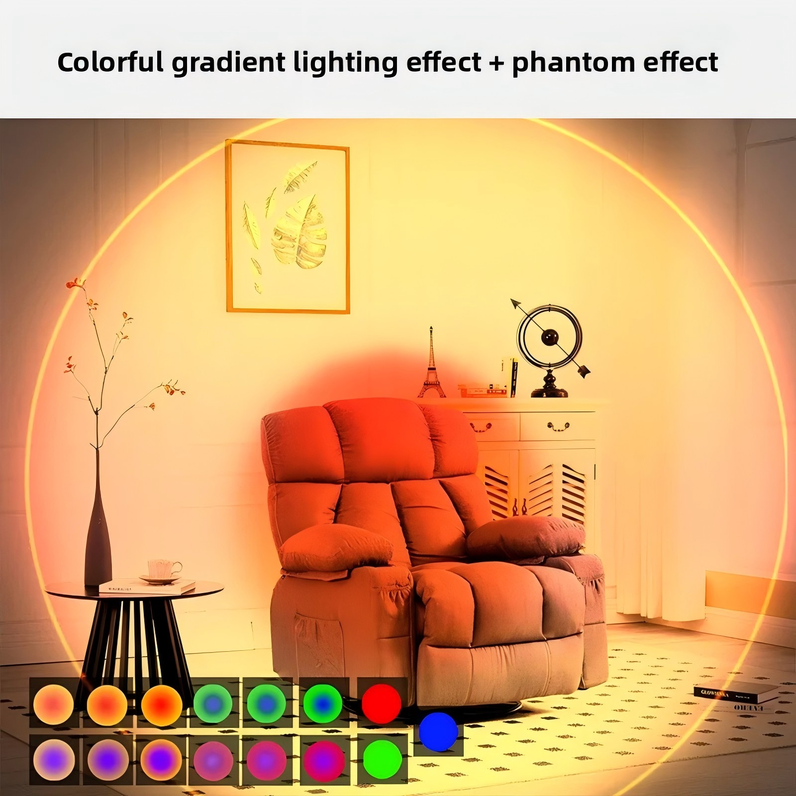 Smart RGB Gradient Night Light Magnetic Motion Sensor Rechargeable Wall Lamp for Bedroom Bathroom Closet Garden Home Decor lightify