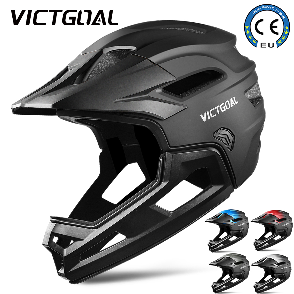VICTGOAL Detachable MTB Bicycle Full Face Helmet for Men Motorcycle Head Protection Mountain Bike Off-road MBX BMX Safety