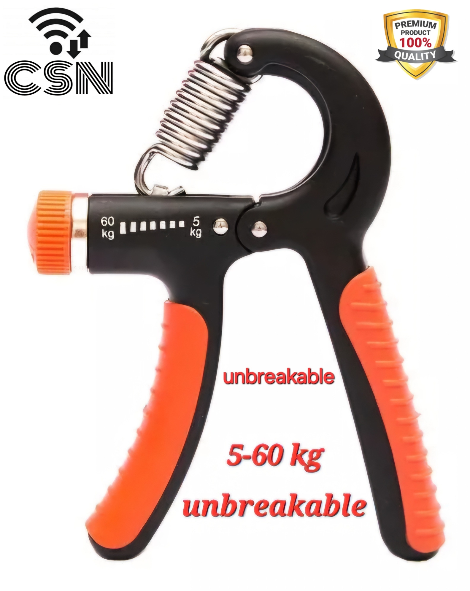CSN Hand Gripper 5-60 Kg , Unbreakable , Original , Adjustable