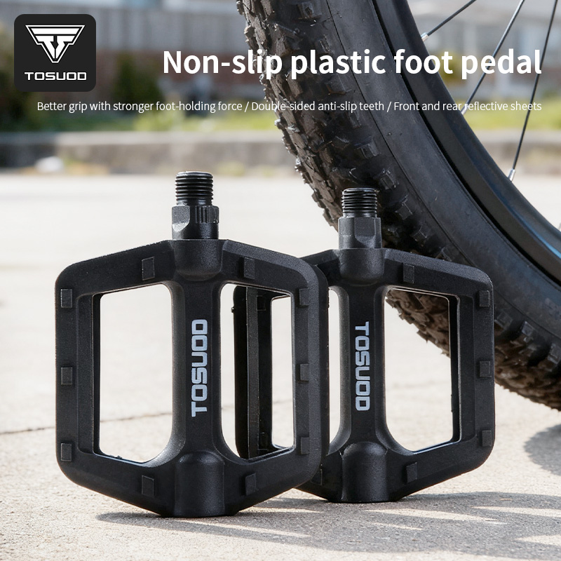 TOSUOD Bicycle Pedals Lightweight Anti-Slip Bike Plastic Pedals Fit For Mountain Bikes And Road Bikes Bike Accessories