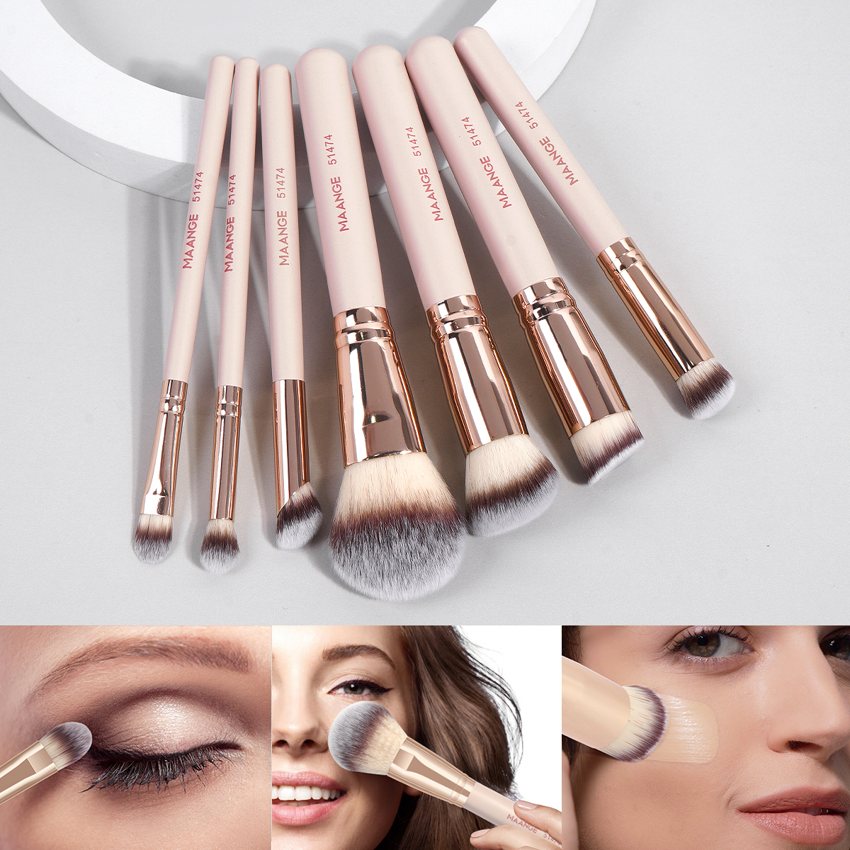 MAANGE Soft Dense Makeup Brushes Powder Foundation Concealer Detail brush Blending Professional Makeup accessories Beauty