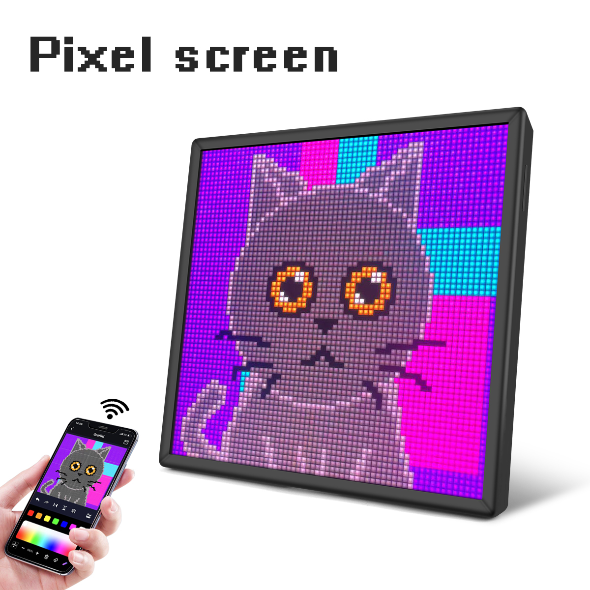 Smart RGB USB LED Matrix Pixel Display Panel Light Bluetooth App Programmable Anime Text Clock Graffiti Art Digital Screen Sign lightify