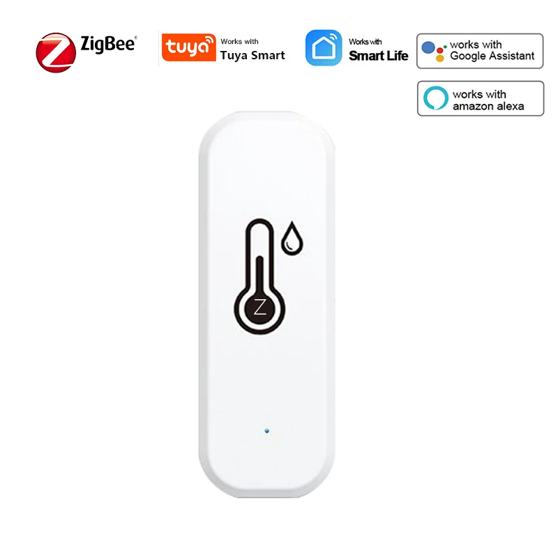 Tuya ZigBee WiFi Temperature and Humidity Sensor Smart Home Indoor Humidity Sensor Works with Alexa Smart Life APP