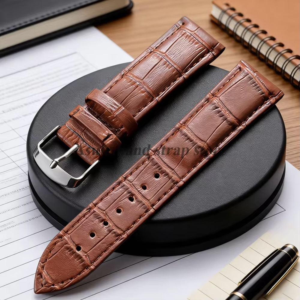 18mm 20mm 22mm 24mm Universal Bamboo Pattern Leather Watchstrap Sports Men Women 12mm 14mm 16mm Bands Business Watch Bracelets