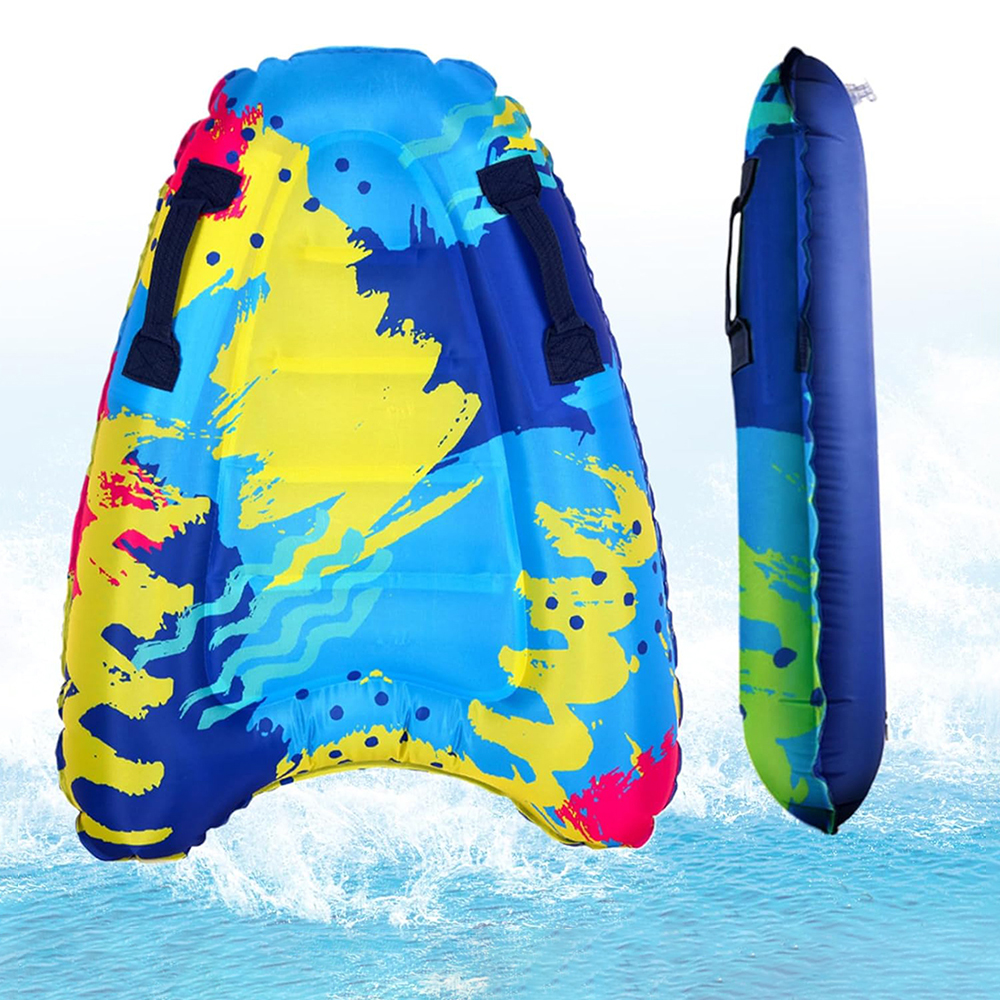 1 Pc Thick Pvc Inflatable Surfboard For Swimming, Portable Sea Surfing And Water Skiing Board, Suitable For Beach Pool Vacations