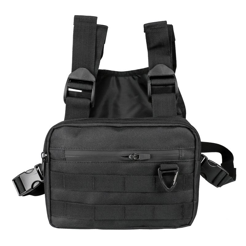Hip-hop Streetwear Chest Rig Bag Men High Quality Nylon Unisex Chest Bags Sport Storage Vest Backpack With a Triangular Buckle
