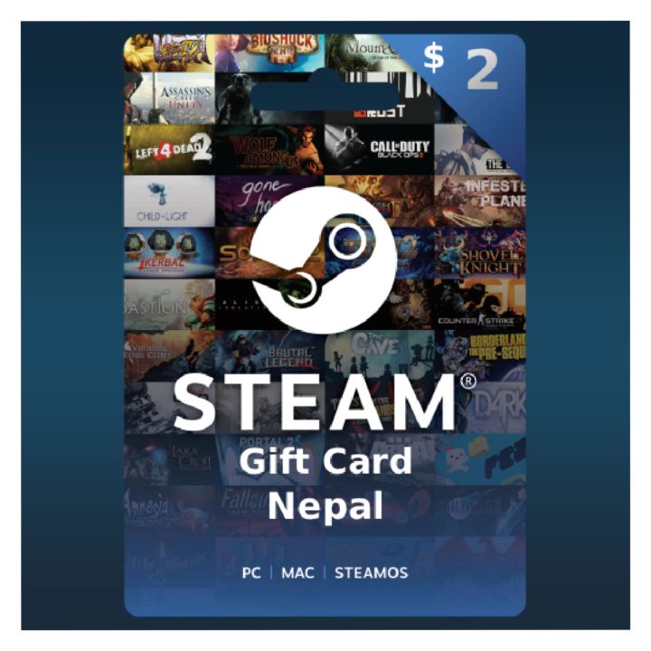 2$ Steam Gift Card 2USD Steam - Steam Key For Nepal