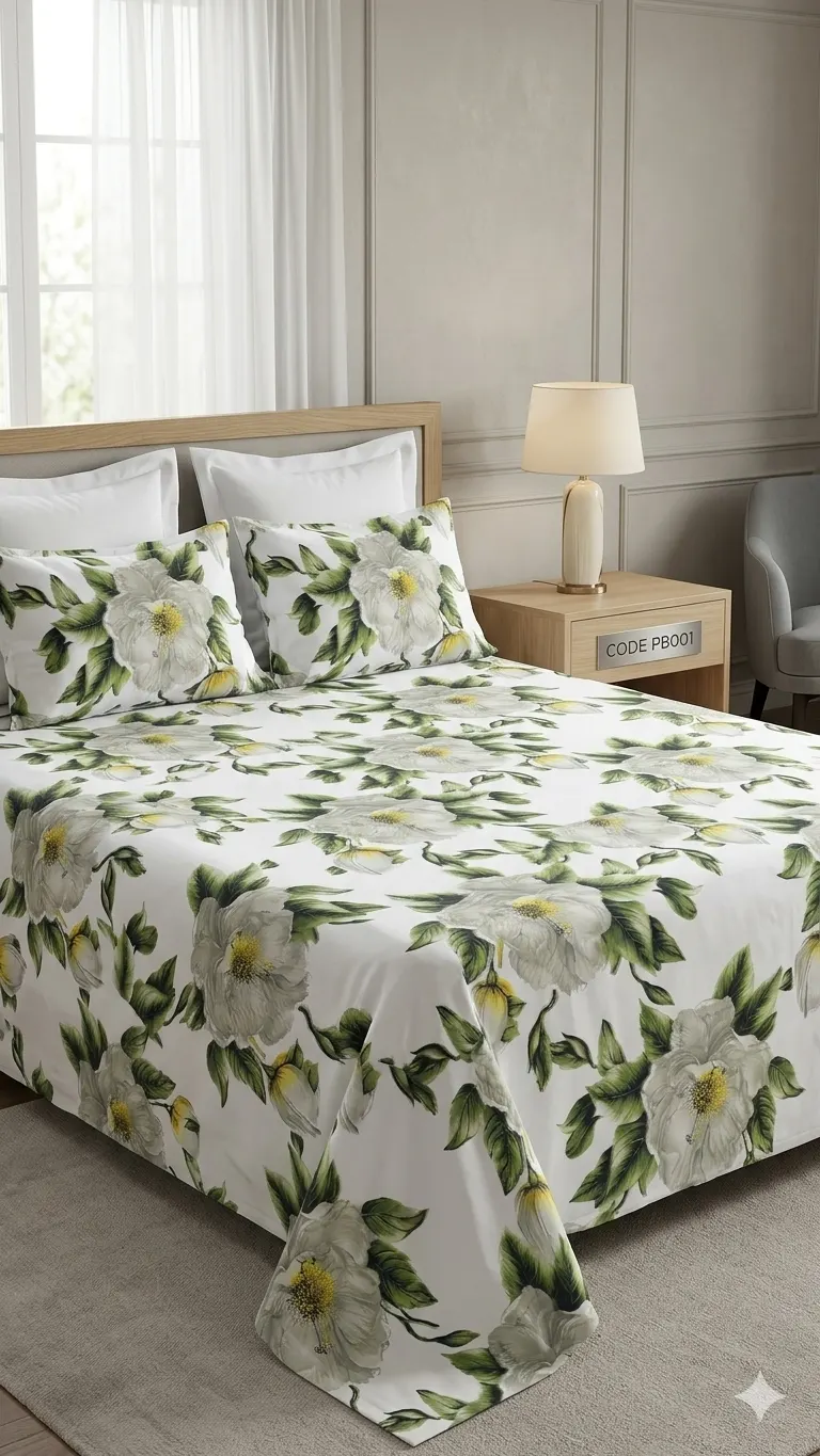 King Size Bedsheet With 2 Pillowcovers