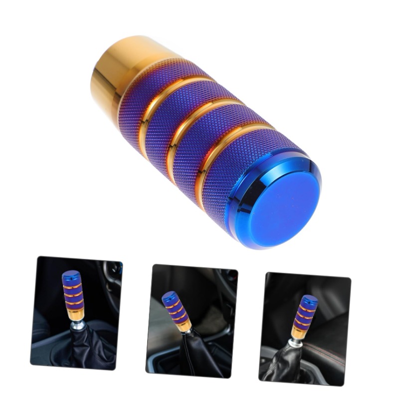1pcs Universal Manual Transmission 95MM Anti Slip Shift Knob Manual Transmission Aluminum Knurled Shift Lever Knob New 2025