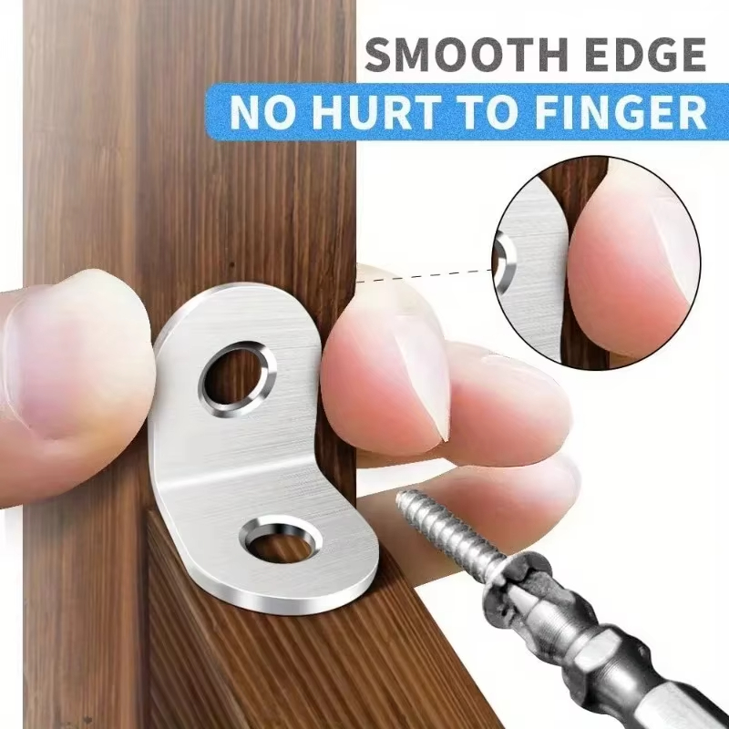 Stainless Steel L Bracketscorner Code Angle Iron Wooden Cabinet Wardrobe Connection Piece 90 Degree Angle Iron Plate Support