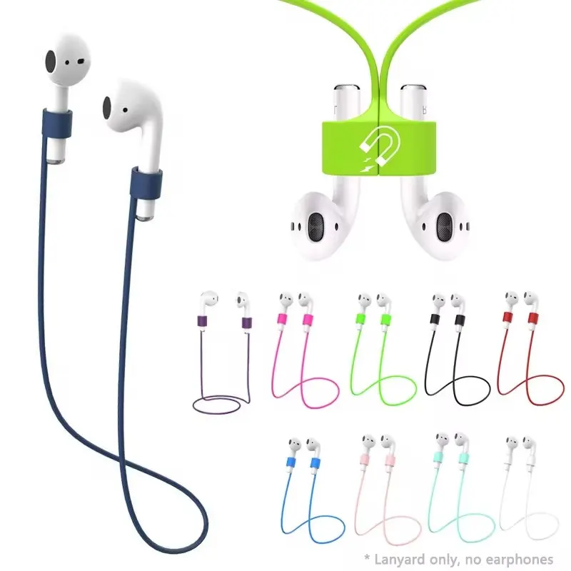 Soft Silicone Anti-Lost Magnetic Rope Earphones for AirPods 2 1 3 Air Pods Pro Bluetooth Wireless Headphone Earbuds Strap
