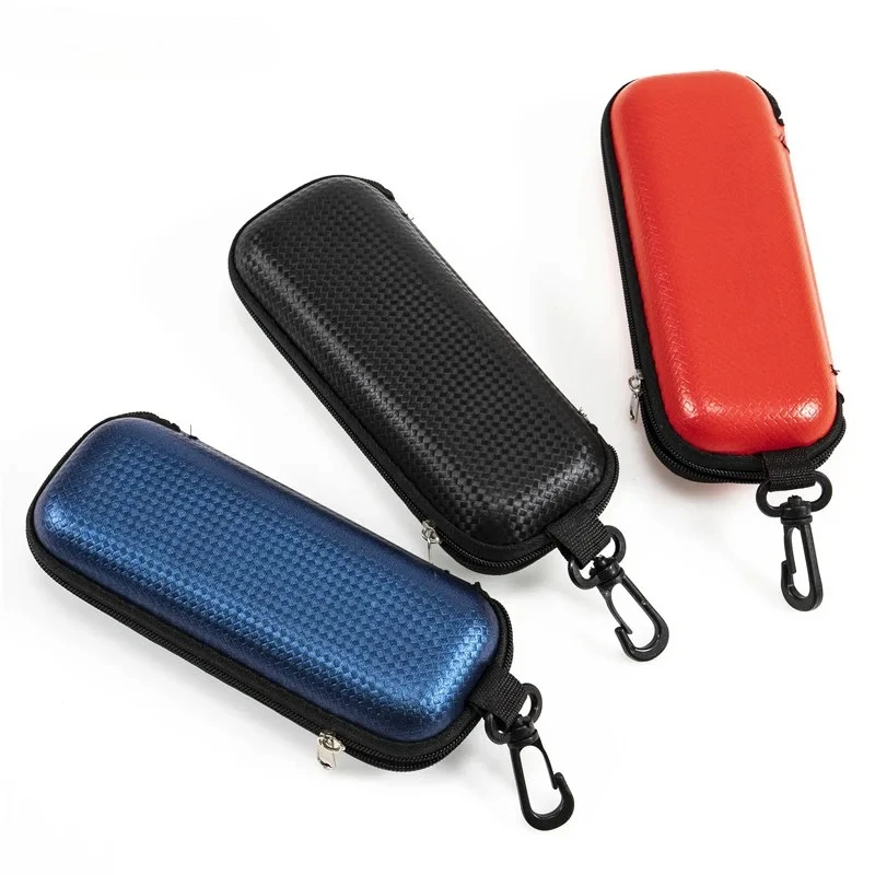 Portable EVA Hard Sunglasses Case with Lanyard Zipper Lightweight Eyewear Protector Box for Men Women Daily Use