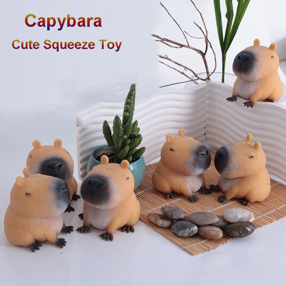 Decompression Capybara Pinch Toy Funny Quick Rebound Soft Cute Squeeze Toy Lovely Stress-relieving Children
