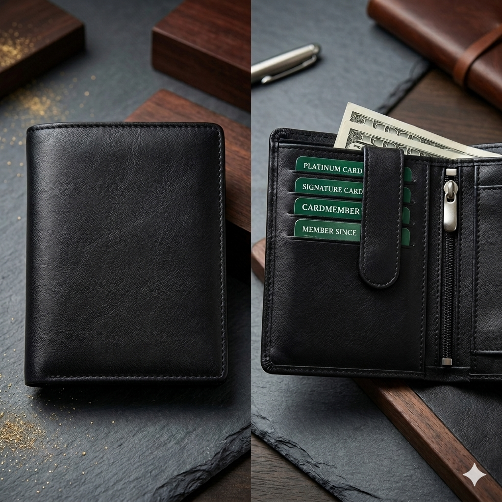 Genuine Leather Wallet(black)
