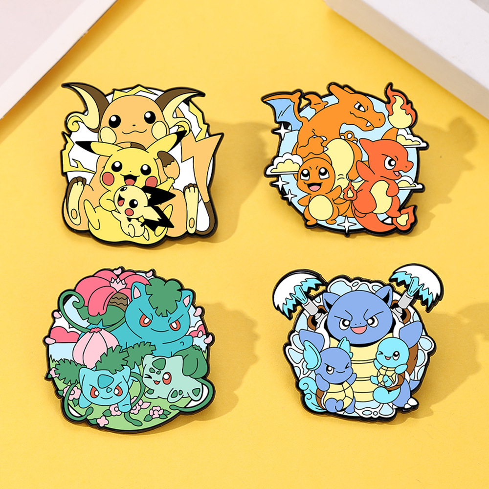 **Hot Sale 4Styles New Pokemon Plush Toy Bulbasaur Charmander Squirtle Pikachu Cute Cartoon Anime Figure Stuffed Doll Kids