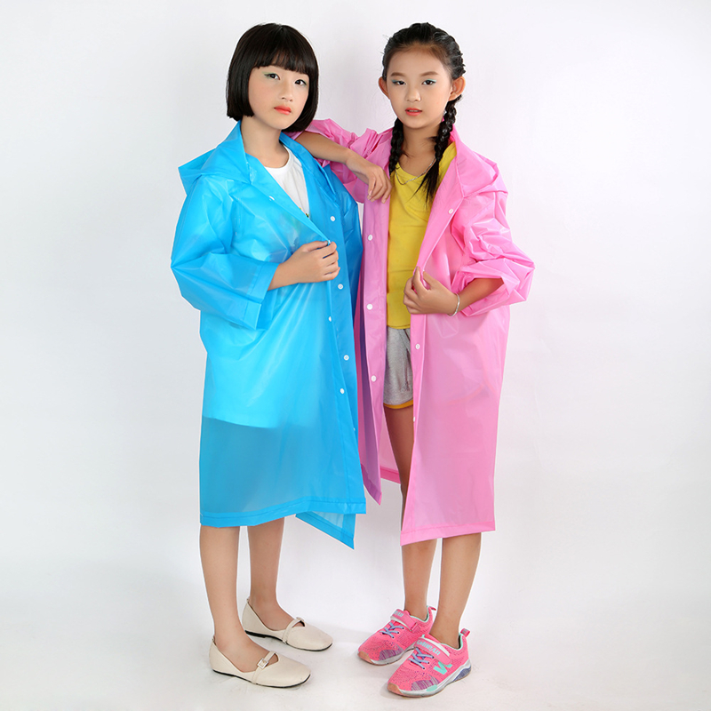 Fashion Raincoat Thickened Waterproof Kids EVA Rain Coat Clear Transparent Suit Raincoats Tour Waterproof Rainwear