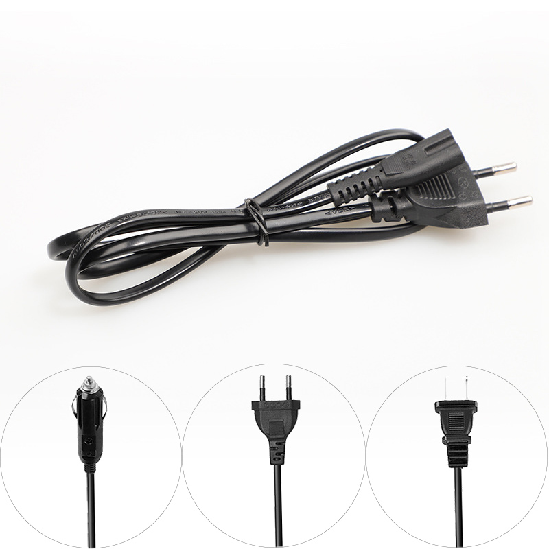EU US Car Plug Wire For Electric Lunch B Cable Replace AC Power Cord 12V 24V 220V 110V Food Warmer Heater Cable 80cm