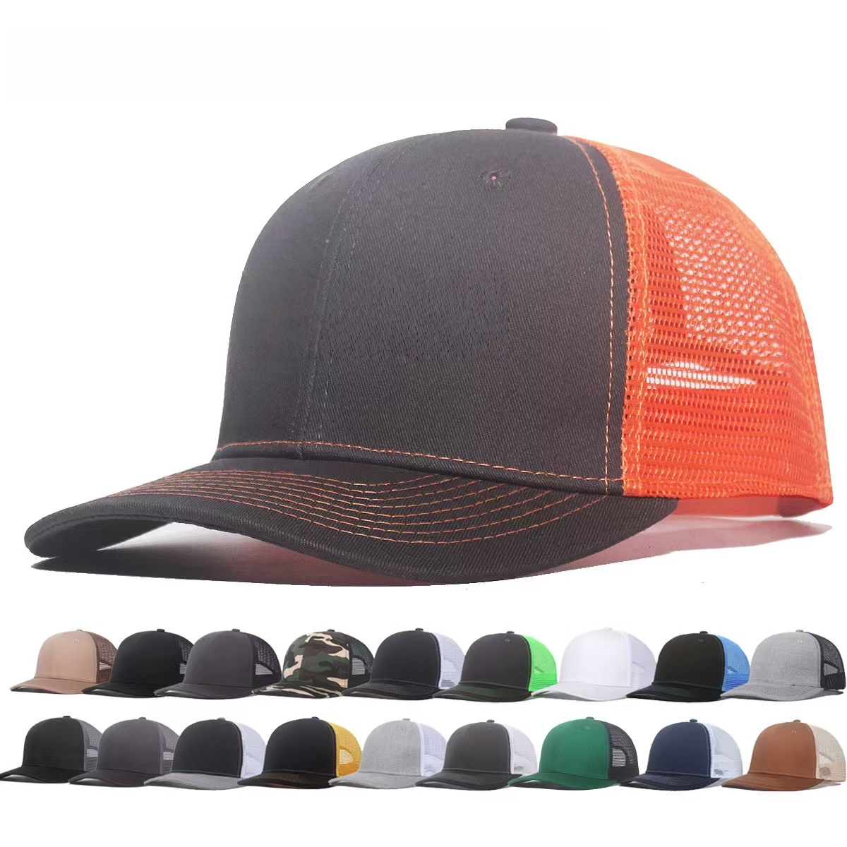 1PC Hot Sale Unisex Cap Slight Curved Brim Style Trucker Hat Men & Women Casual Outdoor Breathable Summer Cap