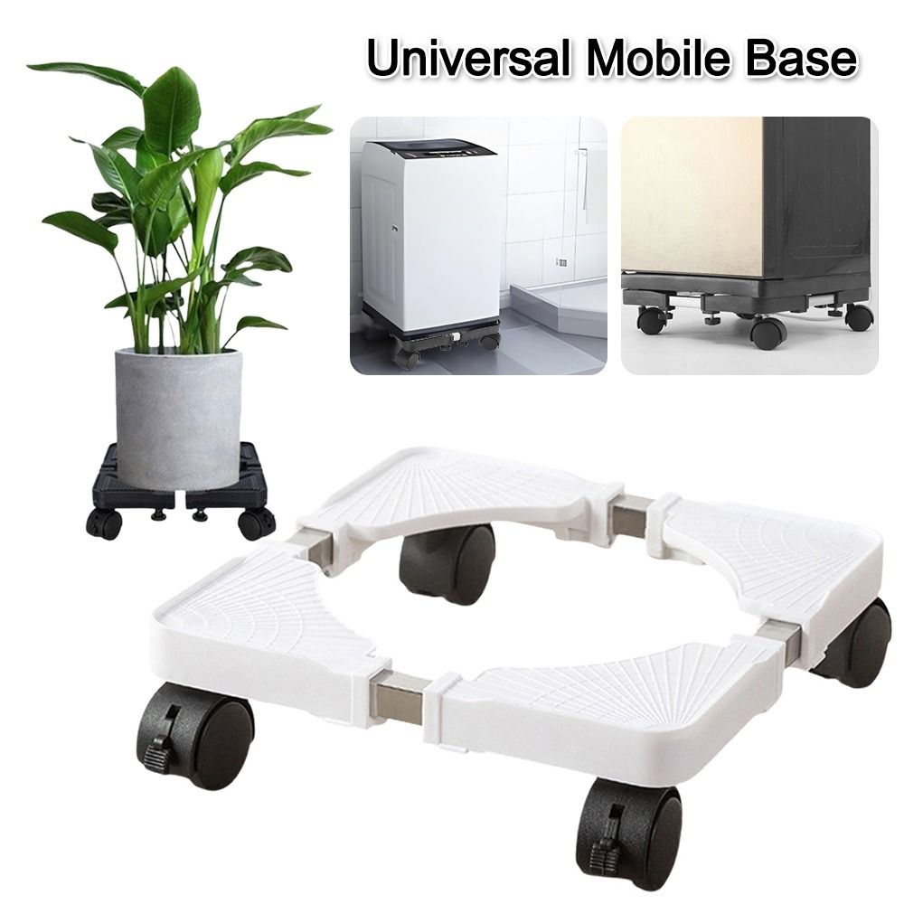 Vetilated 4 Caster Wheels Movable Base Adjustable Height Heavy Duty Refrigerator Base Stand Support Wheeled Base Home
