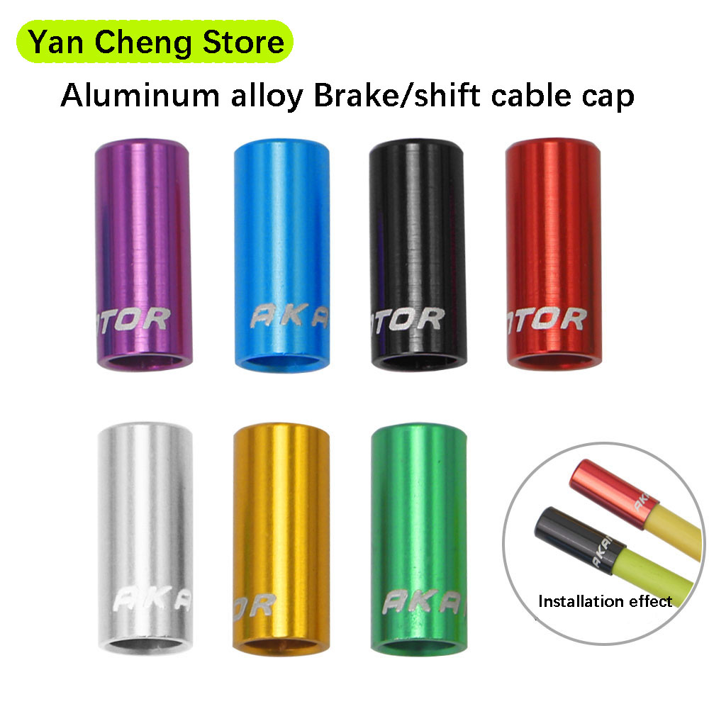 10PCS Aluminum Alloy Wire Tube Cap 4mm/5mm Mountain Bike Shift Brake Wire Tube Cap Folding Road Bike Shift Wire Tube Accessory