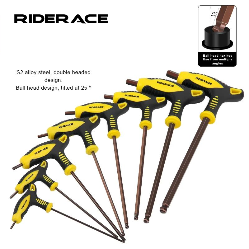 7 PCS Allen Key Sets Hexagon Spanner Universal Hex Wrench Screwdrivers Six-Lens Ball Keys Hand Tools for Bicycle Repair