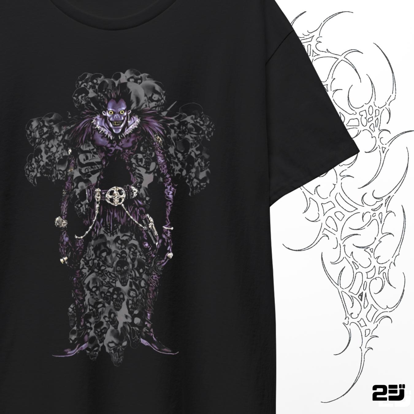 2026 New Year Hot Sale Ryuk,Death Note Inspiration,Gothic Cross and Skull Anime T-shirt,Retro Comic Pattern T-shirt,Couple