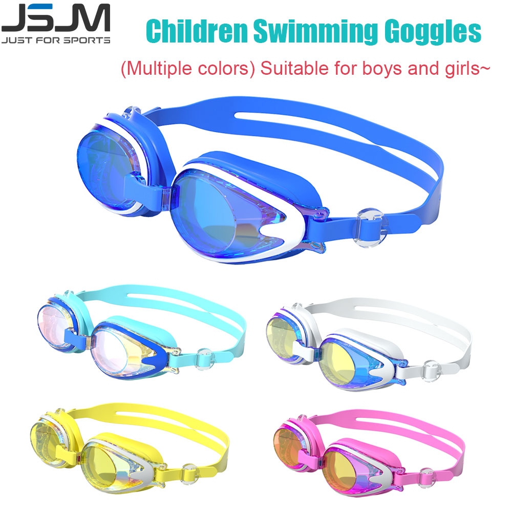 JSJM 2025 New Children Swimming Goggles Anti-Fog Anti-UV Swimming Goggles Silicone Adjustable Professional Kids Swimming Goggles