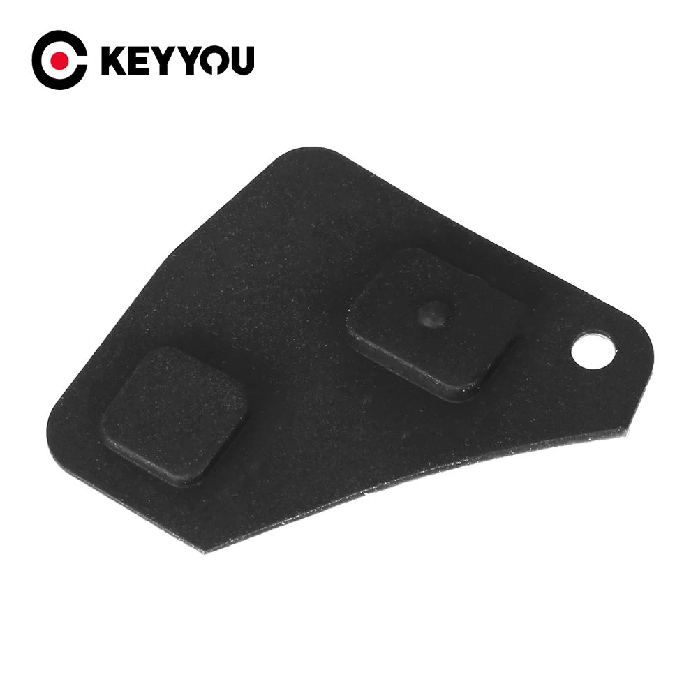 KEYYOU 2X Silicon 3 Button Pad For Toyota Avensis Corolla Camry Yaris Prado For Lexus Rav4 Replacement Remote Car Key Fob