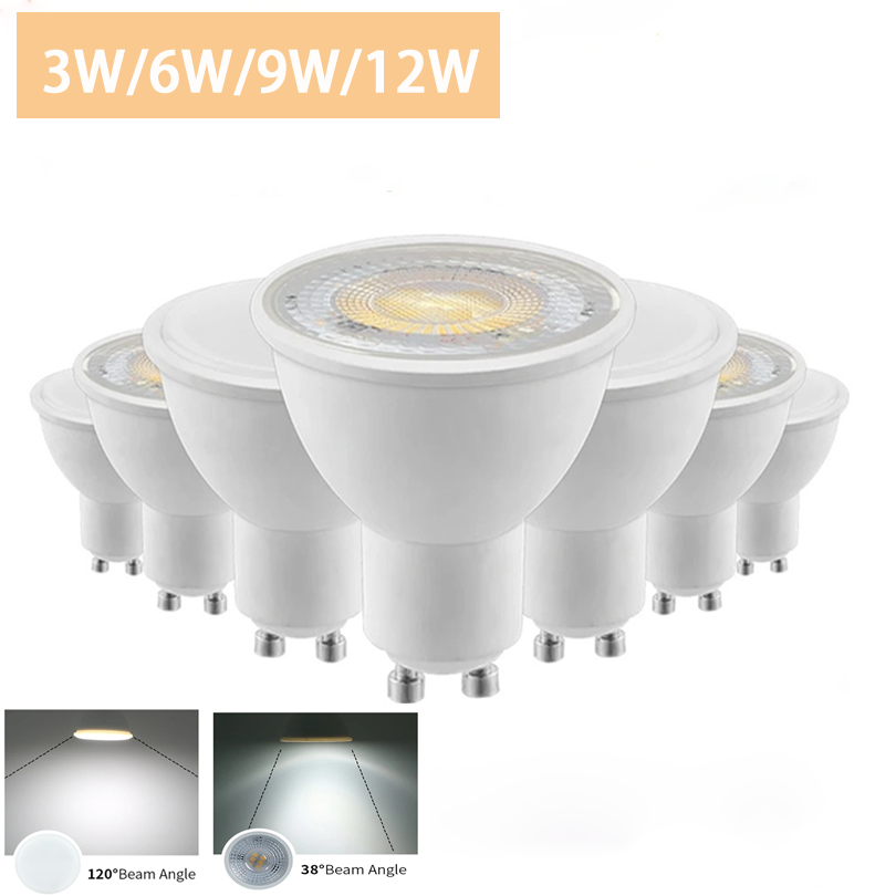 1/2/4/6PCS LED Spot Light GU10 AC220V No flicker Warm white light 3W 5W 6W 7W 8W replaceable 20W 30W50W halogen lamp