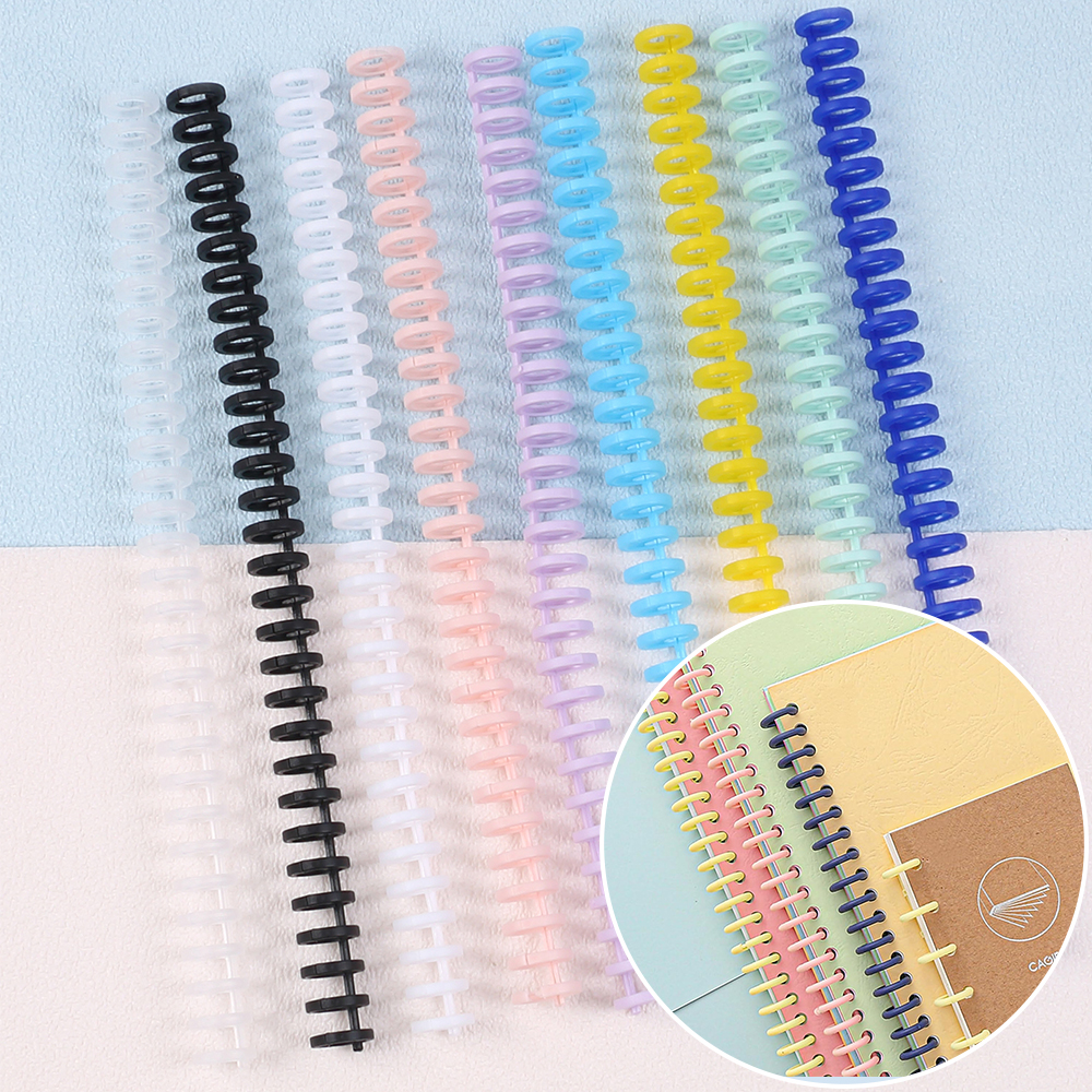 5/10Pcs Loose Leaf Binder Rings Binding Spines 30-Hole Plastic Comb Binding Spines for Teacher Student Business Notebook File