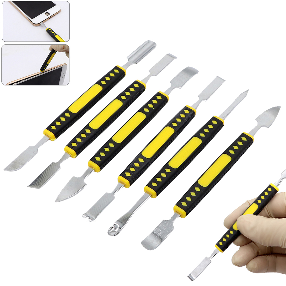 6pcs Hardened Claw Nail Double Headed Pry Bar Phone Watch Battery Opener For Crowbar Set Pry Remover Repair Hand Tool