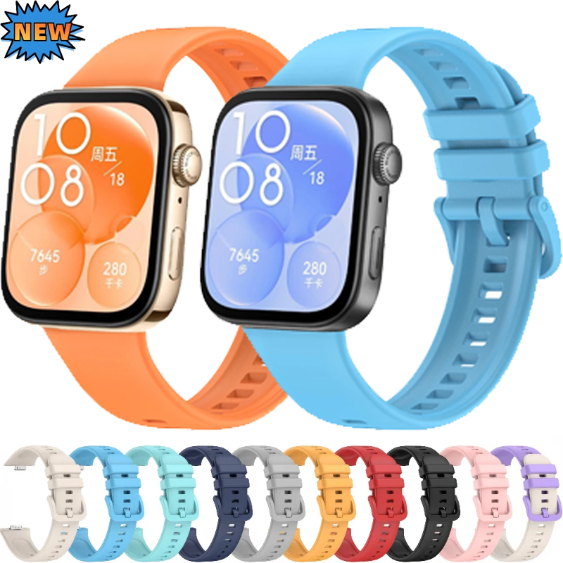 Official Colorful Buckle Silicone Band for Watch Fit 5 5 Pro Strap Bracelet Watch Fit 4 4 Pro 3 Belt Accessories