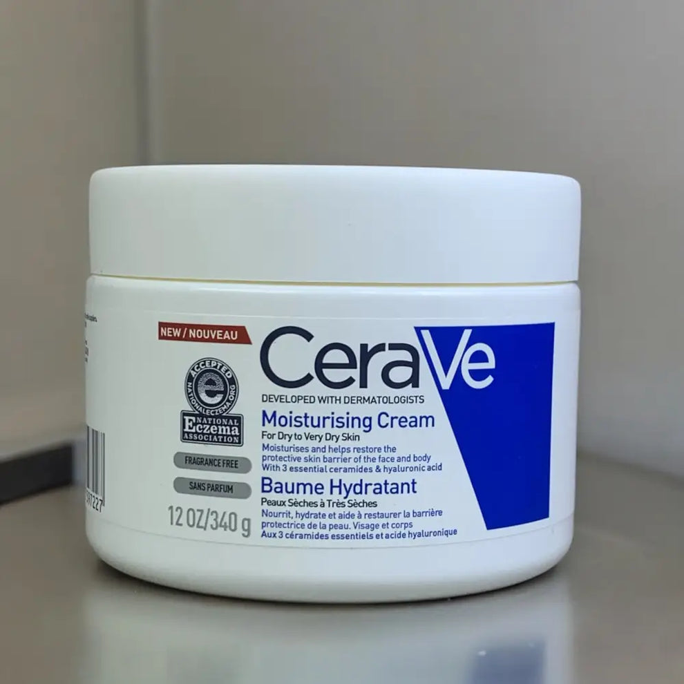 CeraVe Moisturising Cream for Dry to Very Dry Skin 340g with Hyaluronic Acid & 3 Essential Ceramides