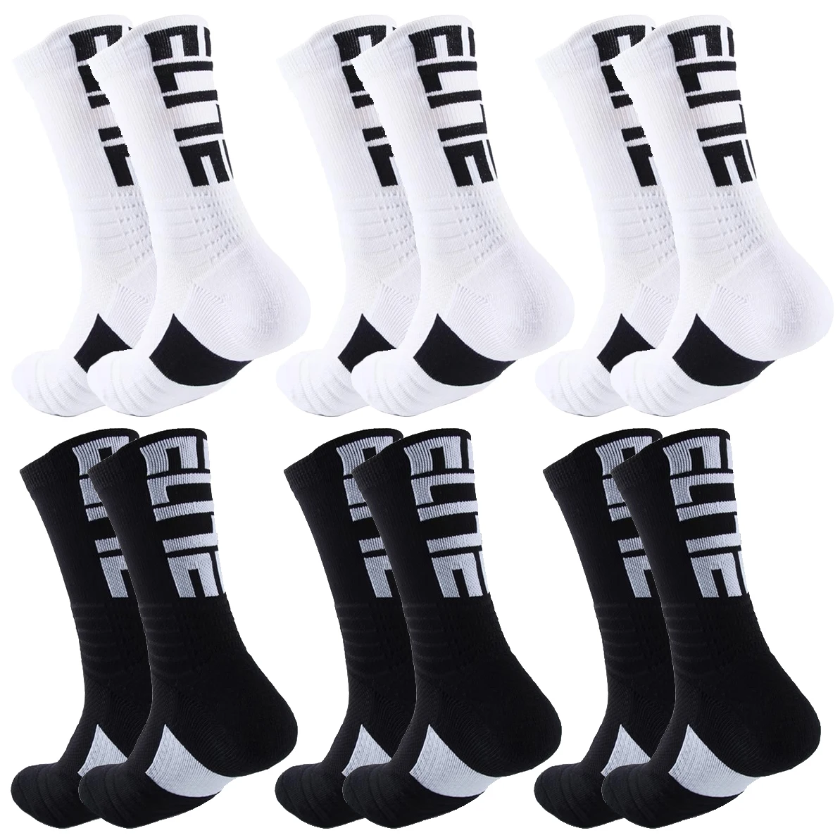 Sports Socks for Football Basketball Baseball Rugby Soccer Cycling Running Hiking Tennis Skateboard