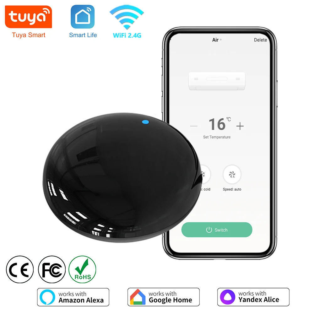 WiFi IR Remote For Smart Home APP SmartLife Remote Control For TV DVD AUD AC Remote Works with Alexa Home Yandex Alice