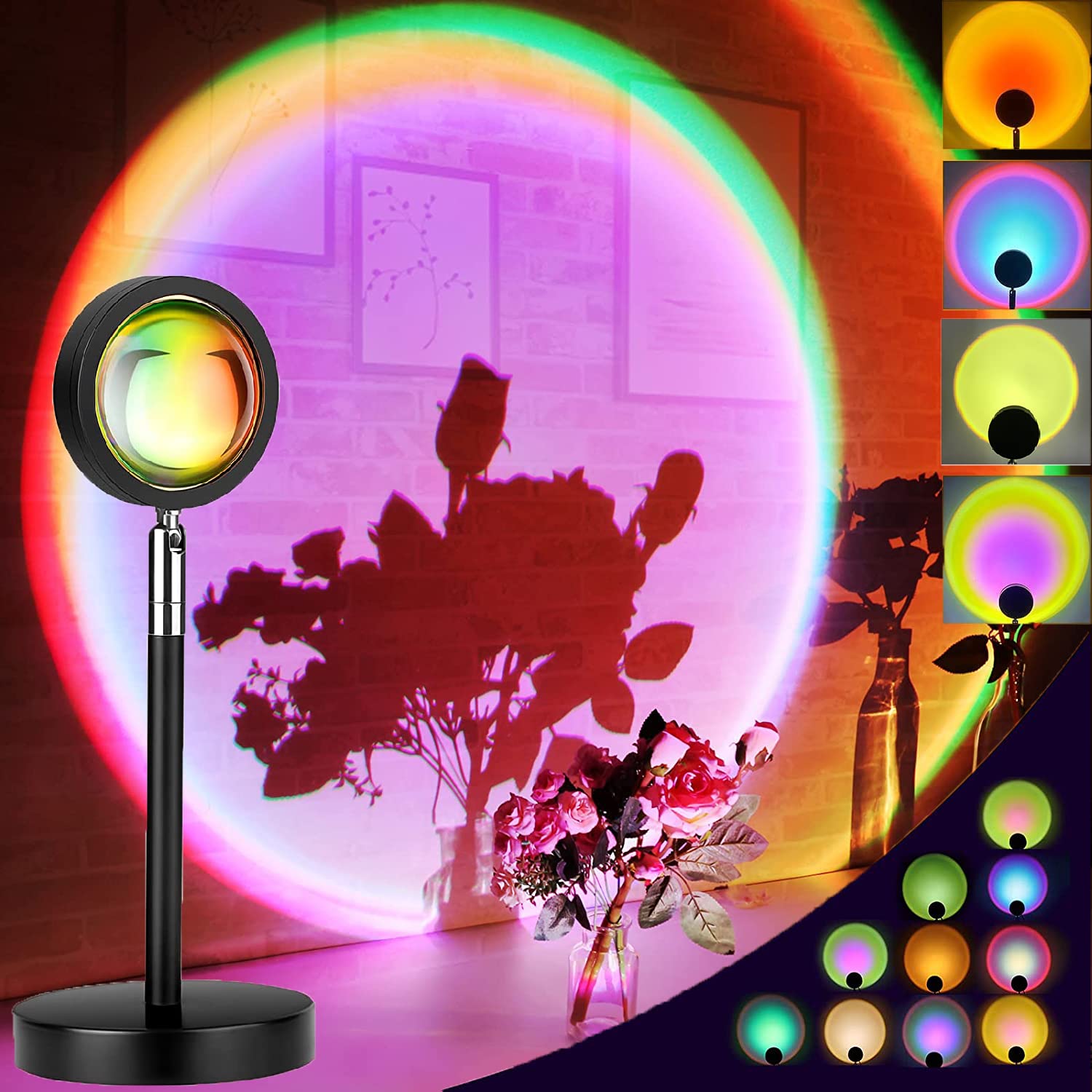 4 Color USB Sunset Projection Lamp