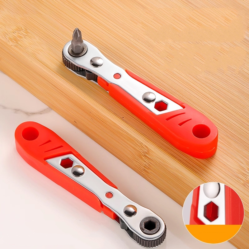 Mini Ratchet Wrench Right Angle Screwdriver Set Ratcheting 90 Degree Offset Screwdriver Pocket Ratchet Wrench Bit Socket Set
