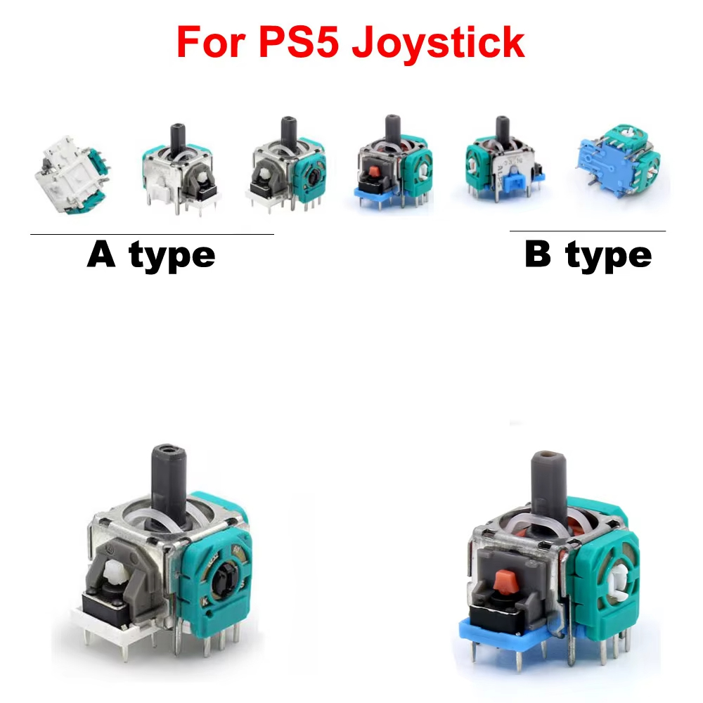 2pcs Blue/White 1pair Replacement Right Left Joystick for PS5 Controller 3D Analog Thumb Stick for PS 5 Dual Sense